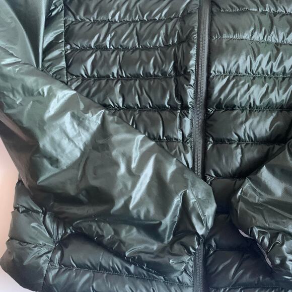 Adidas Womens XS Terrex Hike Bomber Down Puffer Jacket Legend Earth GD1154 - Picture 12 of 13